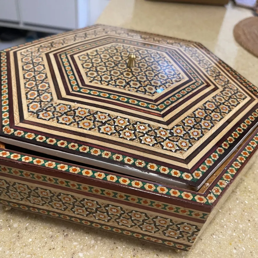 ظرف اجیل خاتم کاری