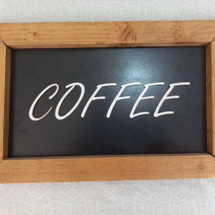 تابلو چوبی coffee