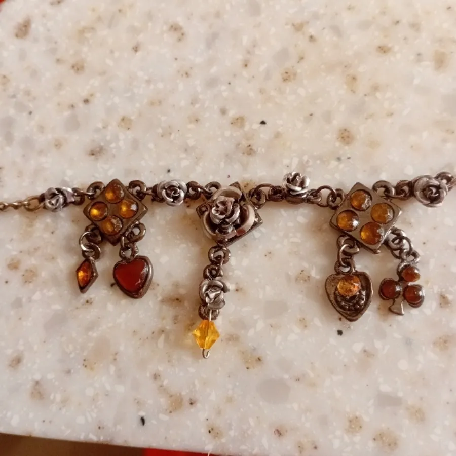 گردنبند فلزی گل رز