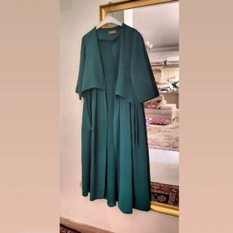مانتو عبایی سبز کله غازی