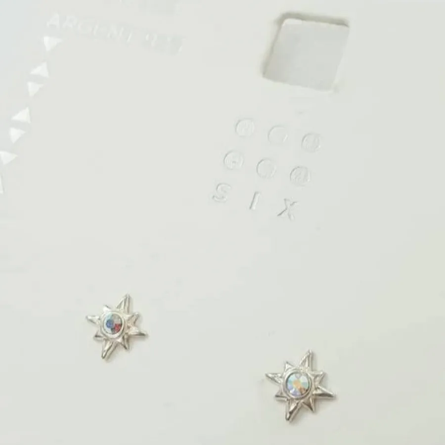 گوشواره میخی ستاره نقره