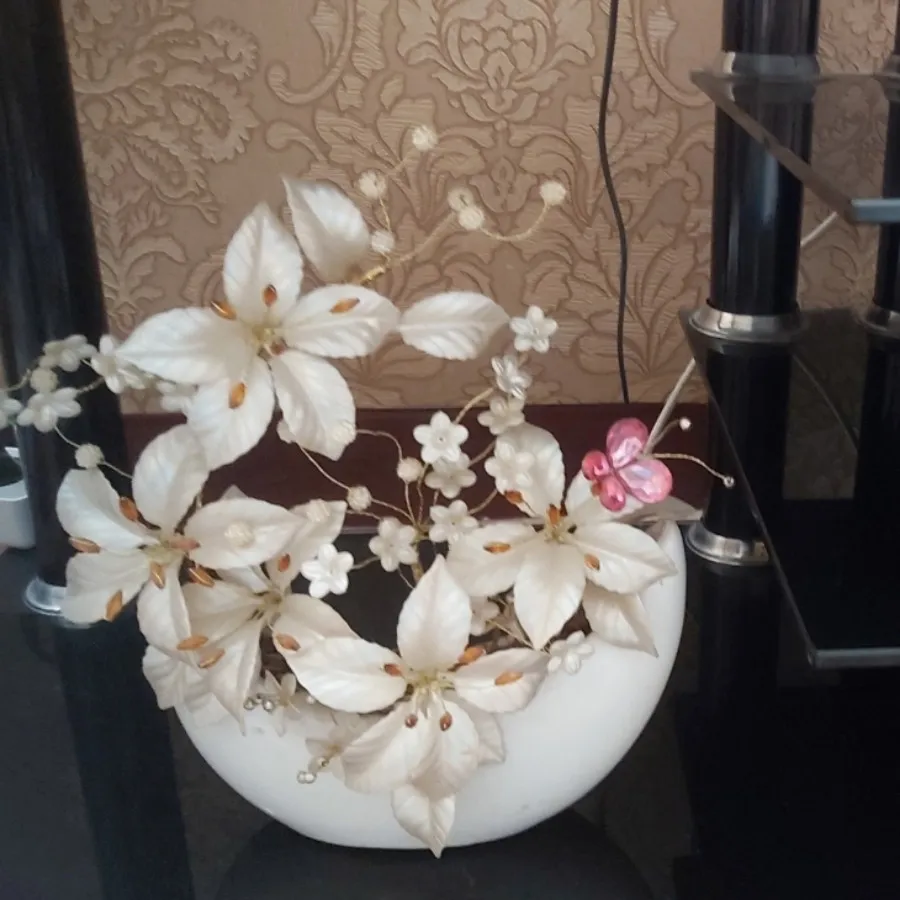 گلهای کریستالی با گلدان