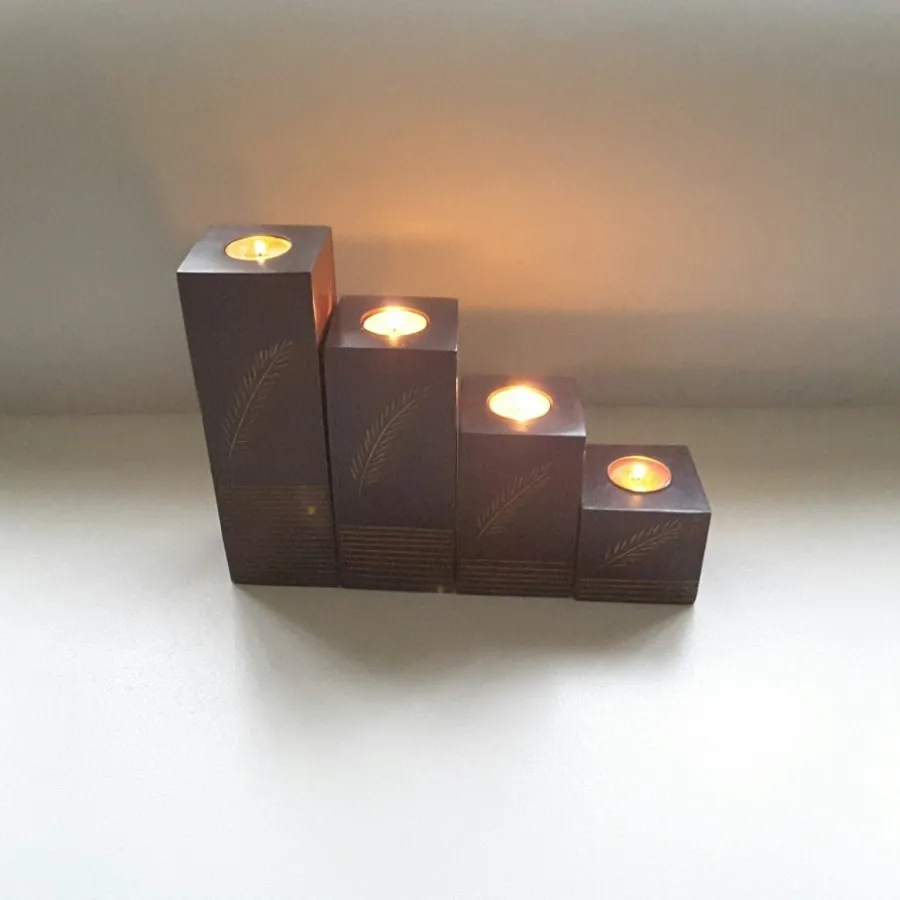 ست جاشمعی چوبی