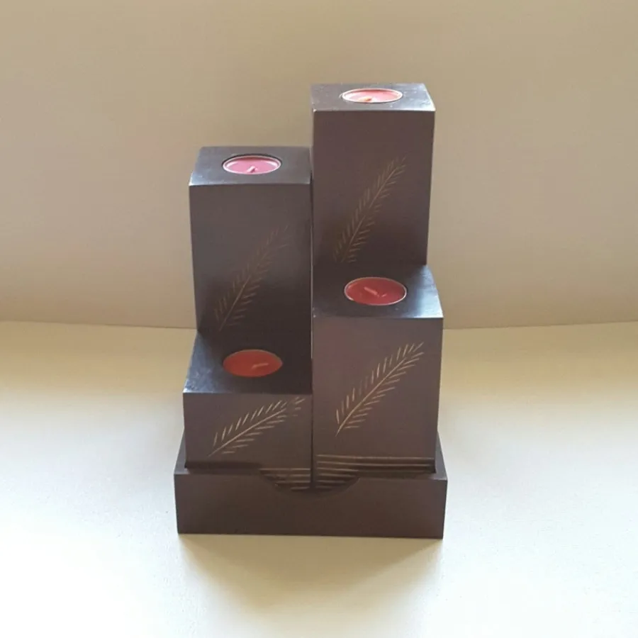 ست جاشمعی چوبی