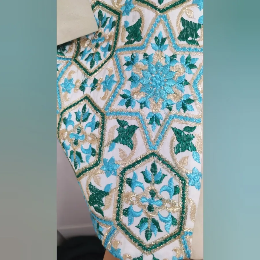 کت و شلوار لینن سوزن دوزی