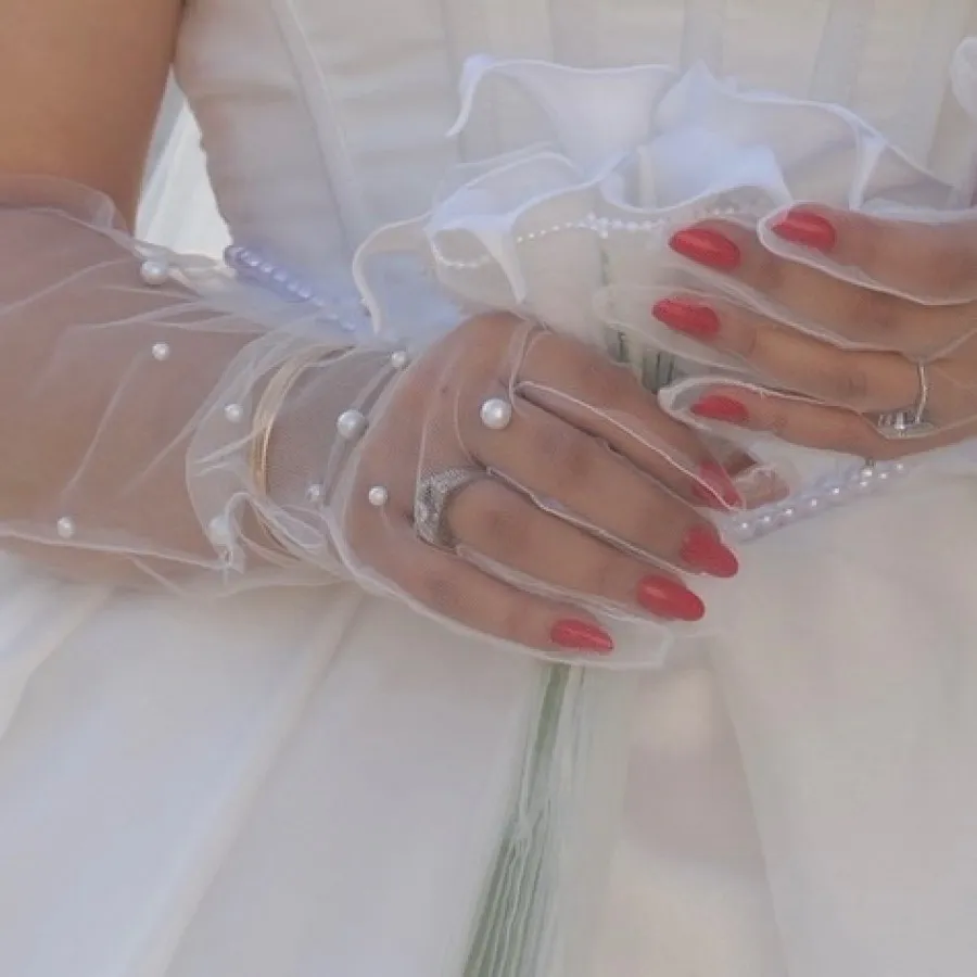 دستکش تور سر مروارید پانچ