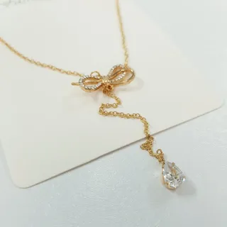 گردنبند مجلسی طلایی آویز