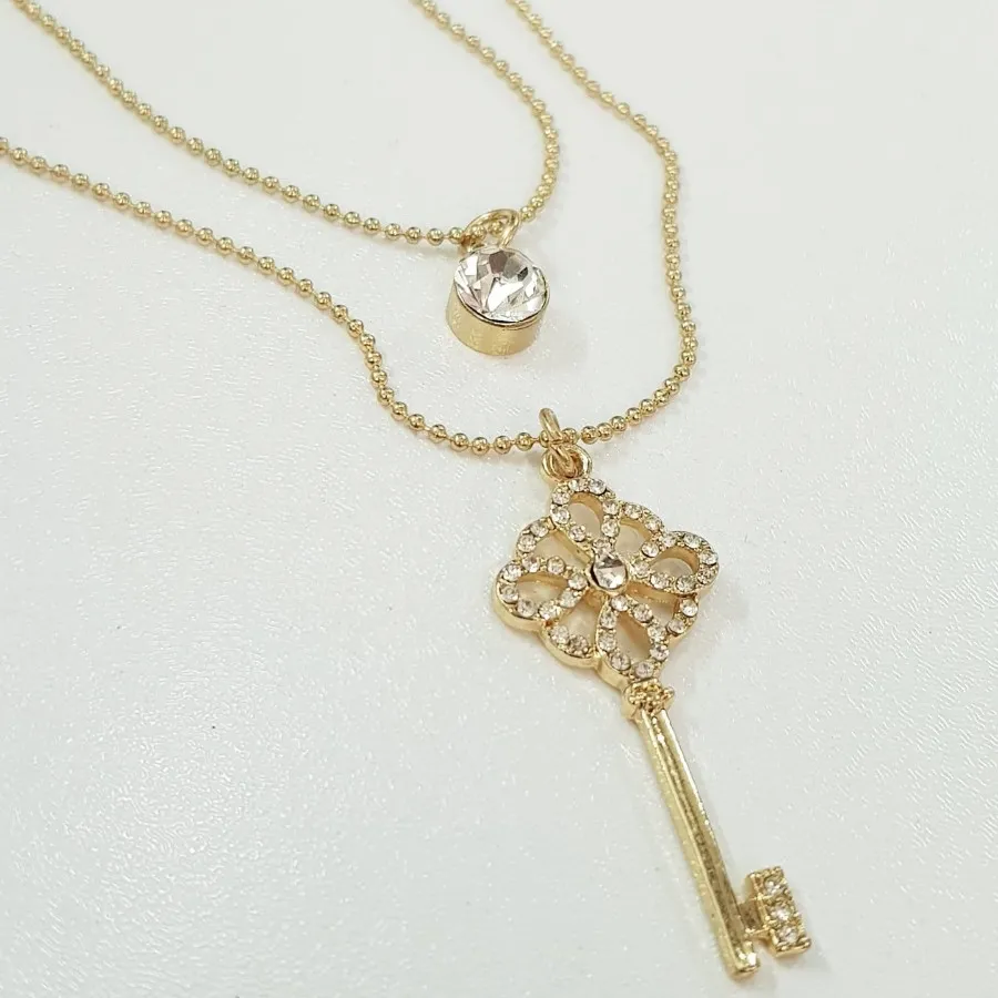 گردنبند طلایی دو ردیف