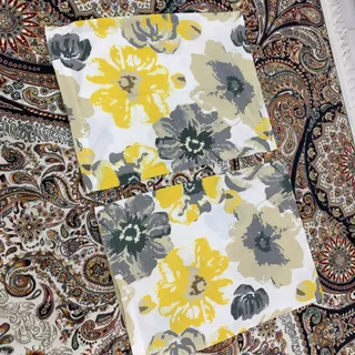 روبالشتی طوسی زرد