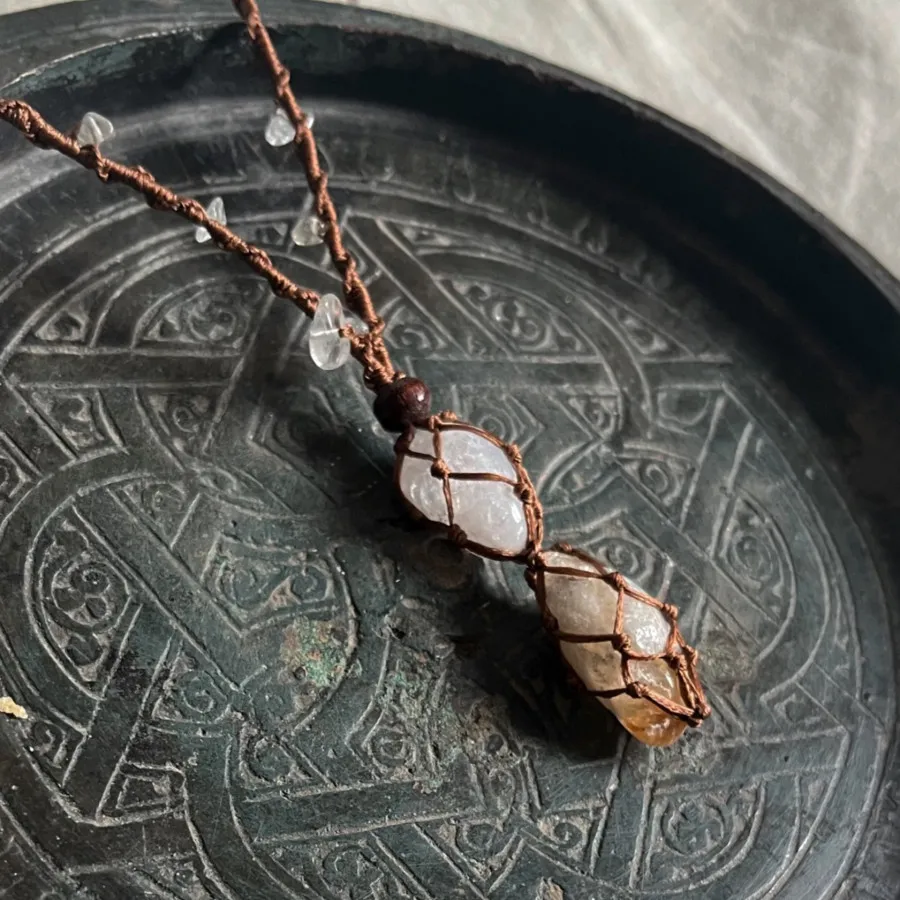 سیترین +کریستال کوارتز