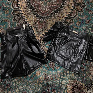 ست شومیزشلوارک چرم