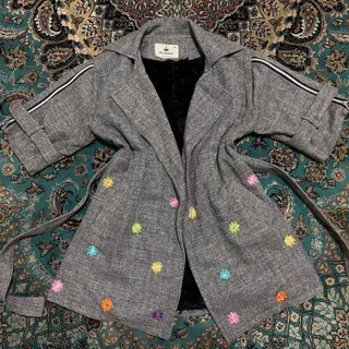 پالتو کتی گلدوزی