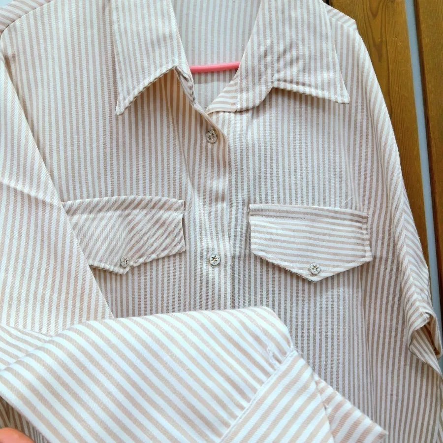 شومیز مانتویی راه راه