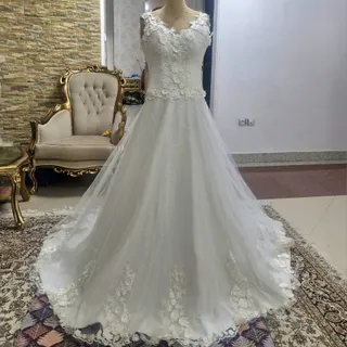 لباس عروس دانتل شکوفه