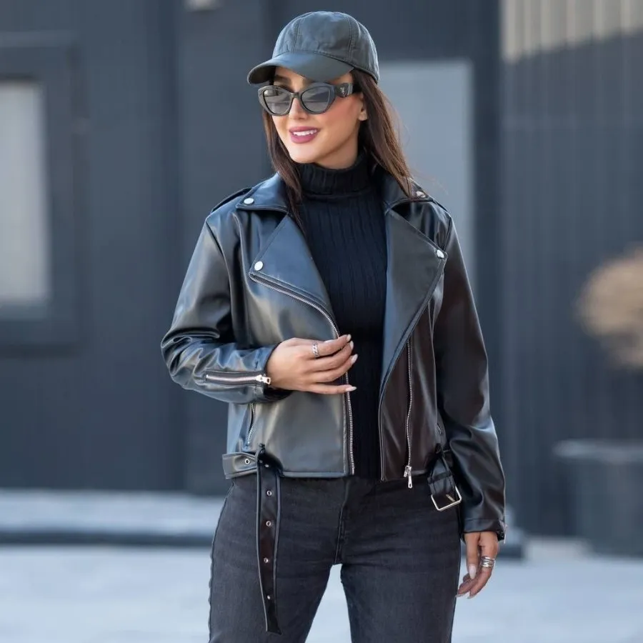 کت چرم نیم تنه چرم