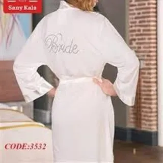 روبدوشامبر ساتن سفید عروس