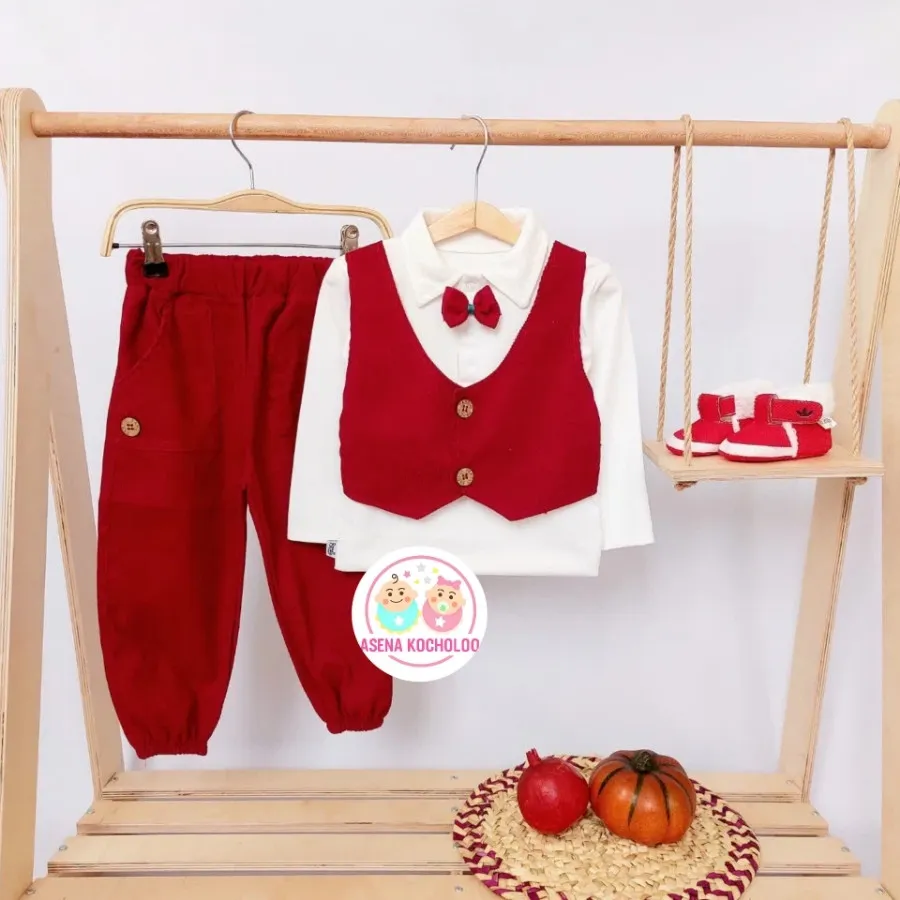 بلوز طرح جلیقه و شلوار مخ