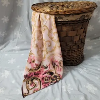 ⚜️روسری مجلسی طلایی صورتی