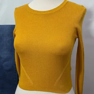 کراپ بافت خردلی