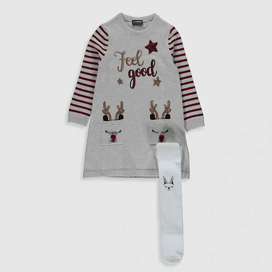 پیراهن بافت و جوراب lcw