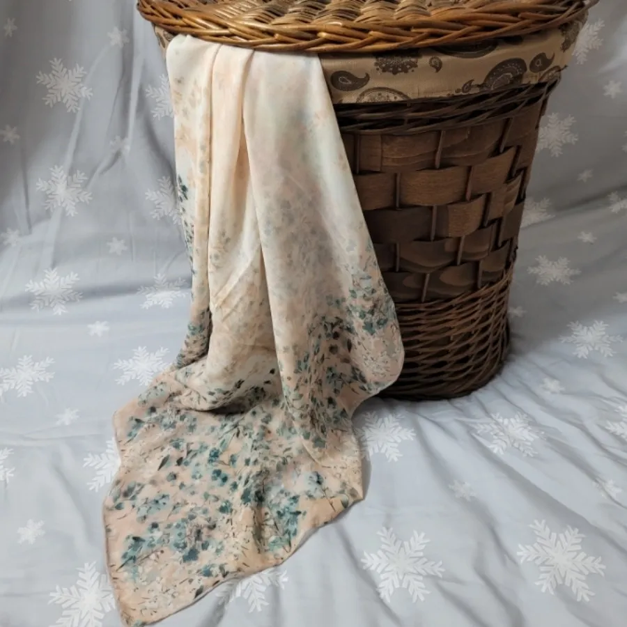 ⚜️روسری شکوفه فیروزه ای