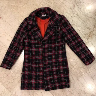 پالتو چهارخانه قرمز مشکی