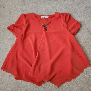 بلوز حریر نارنجی