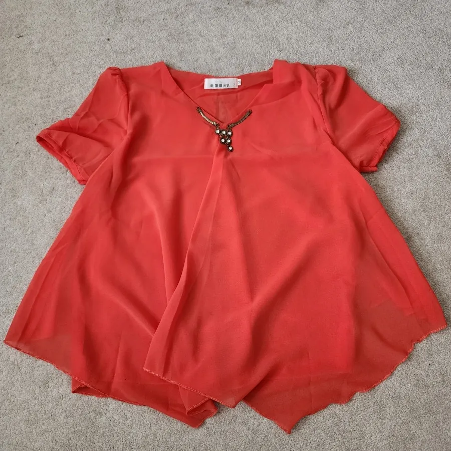 بلوز حریر نارنجی