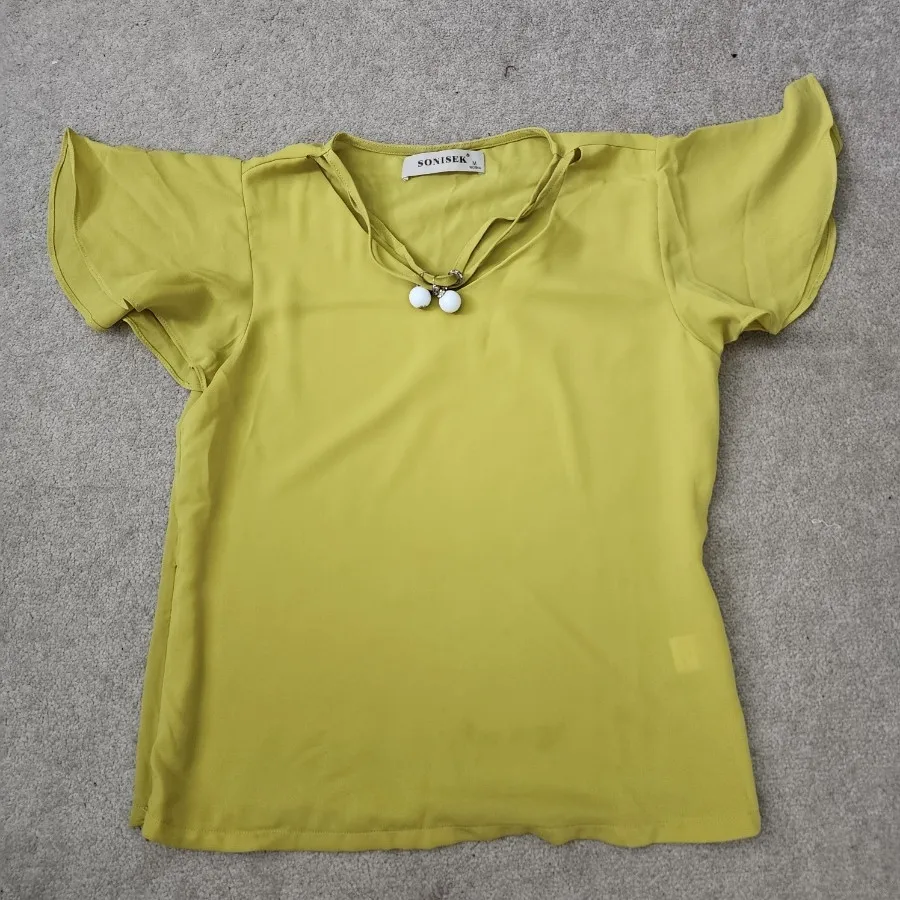 بلوز حریر سبز