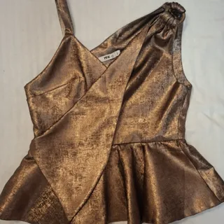 تاپ مجلسی برنزی یقه رومی