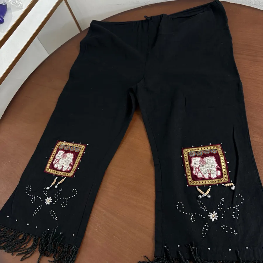 شلوار مشکی لینن