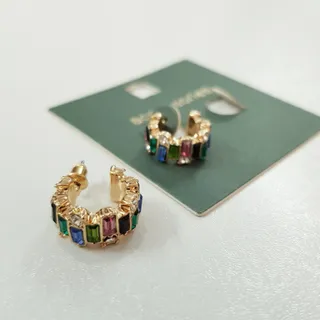 گوشواره نگین باگتی رنگی