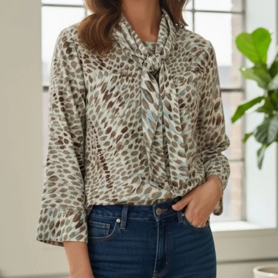 شومیز یقه کراواتی