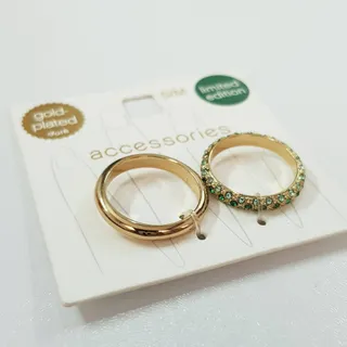 انگشتر روکش طلا نگین سبز