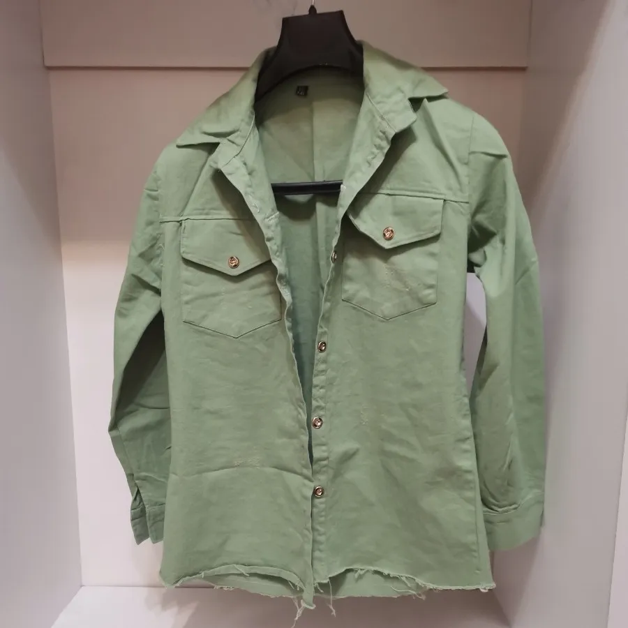 شومیز جین سبز سدری