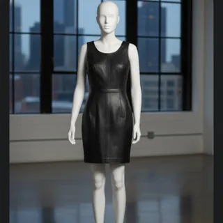 پیراهن منگو مشکی چرم