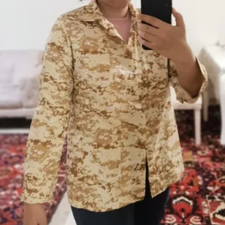 شومیز کرم مدل ارتشی