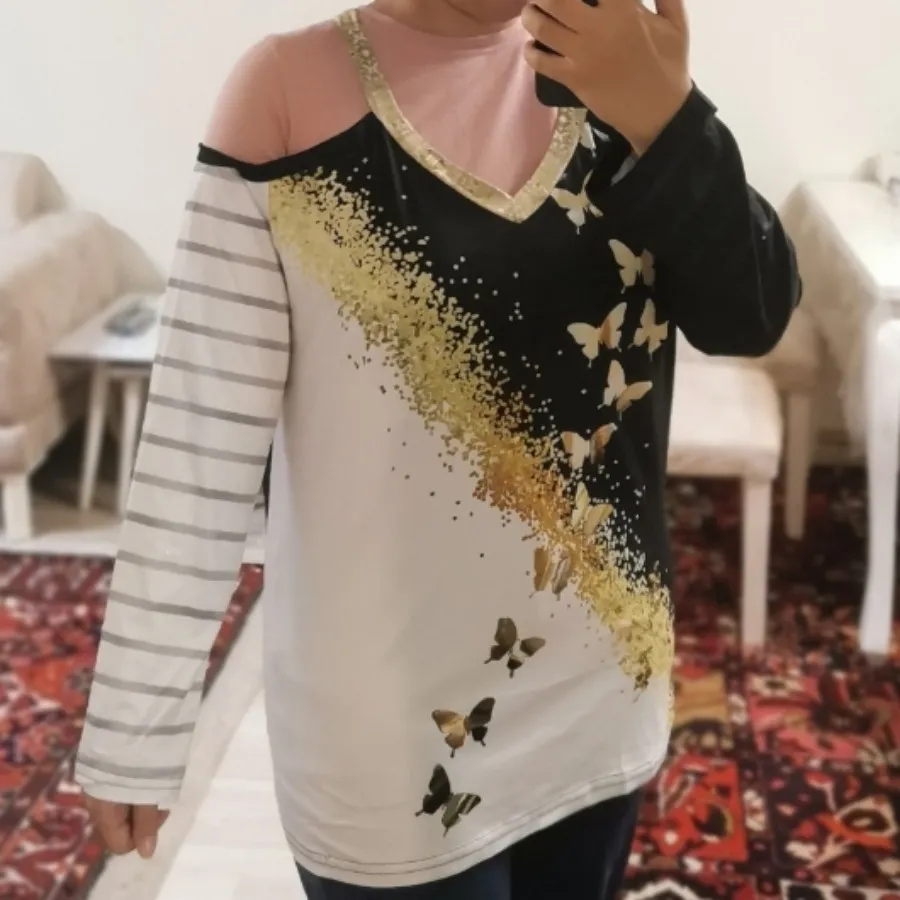 بلوز پروانه سرشانه خالی