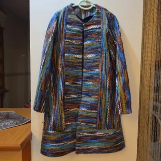 پالتو رنگارنگ برشدار