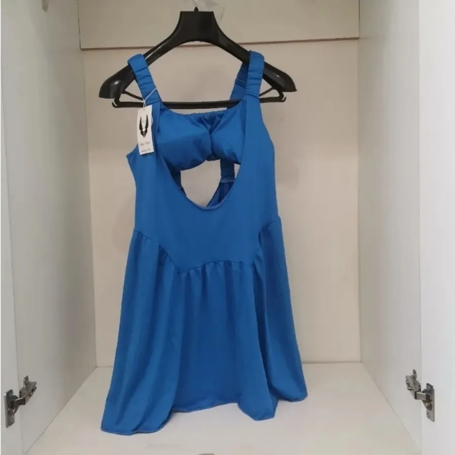 لباس آبی مجلسی سرشونه کش