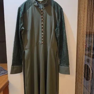 پیراهن گیپور زیتونی