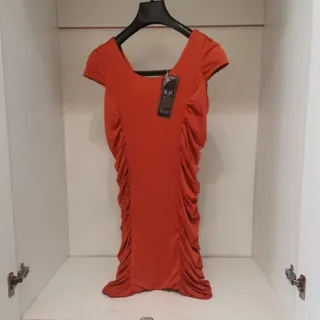 لباس نارنجی ریون بغل چینی