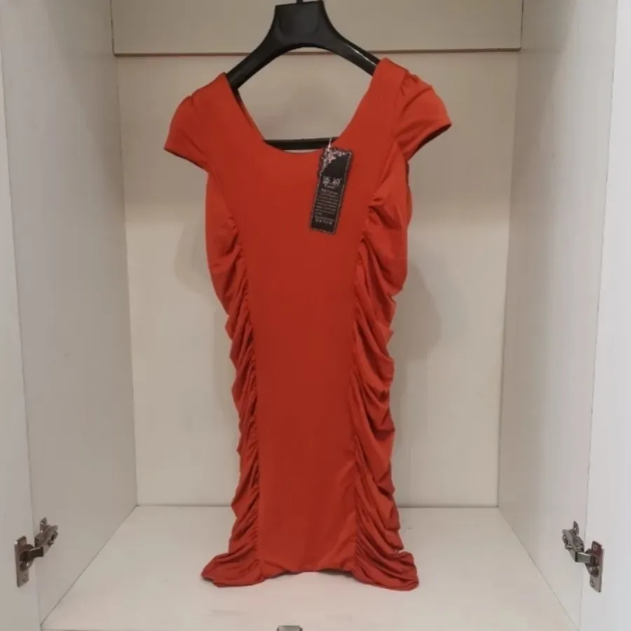 لباس نارنجی ریون بغل چینی