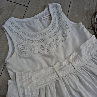 پیراهن سفید دخترانه خارجی