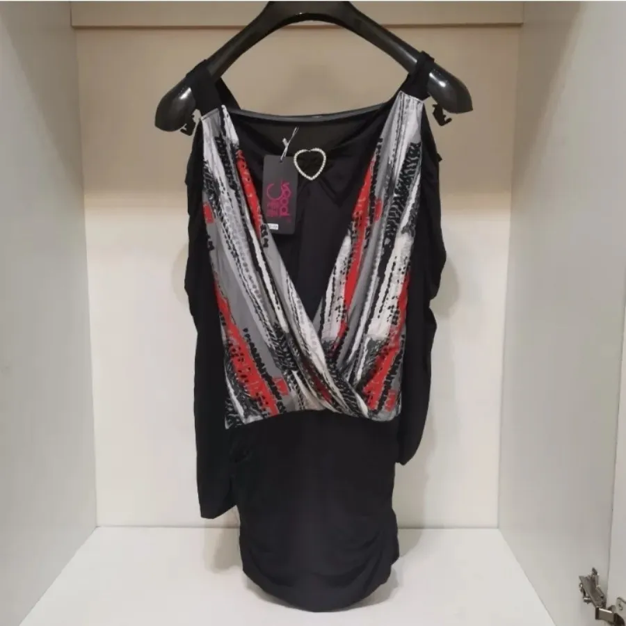 لباس مجلسی مشکی وقرمز ریو