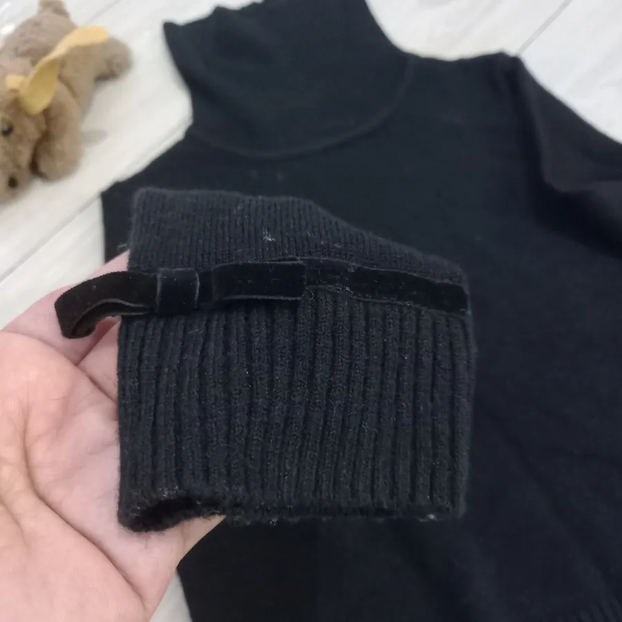 یقه اسکی مشکی دخترانه نو