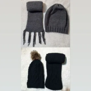 دو جفت شال و کلاه نو