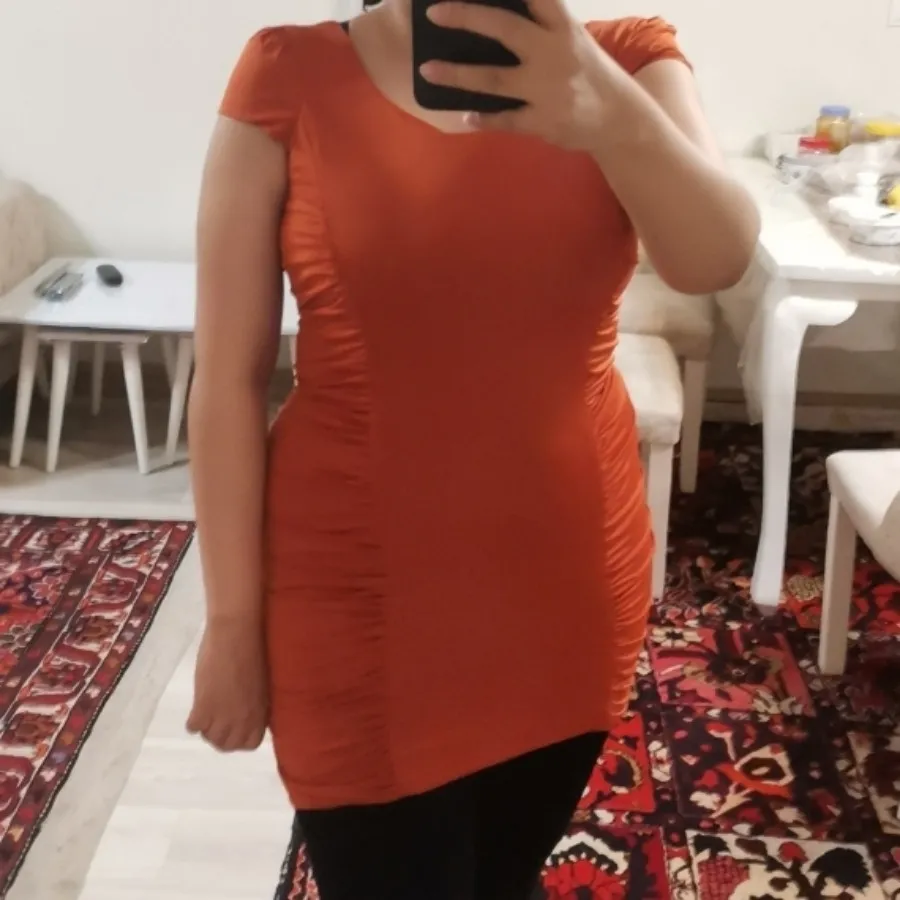 لباس نارنجی آجری مجلسی نو