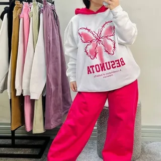 ست هودی شلوار پروانه