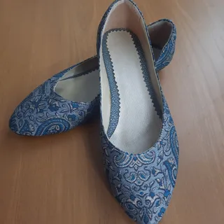 کفش روفرشی آبی ترمه یزد